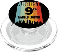 Born In August 9 Limited Edition Month 9th Day Retro Vintage PopSockets PopGrip for MagSafe
