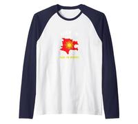 Born in Kosovo: Made for Greatness Patriotic Pride Raglan Baseball Tee, Men, Navy/White, XXL