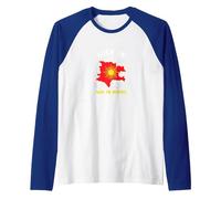 Born in Kosovo: Made for Greatness Patriotic Pride Raglan Baseball Tee, Men, Royal Blue/White, S