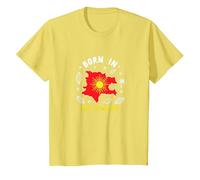 Born in Kosovo: Made for Greatness Patriotic Pride T-Shirt, Kids, Lemon, 3 Years