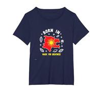 Born in Kosovo: Made for Greatness Patriotic Pride T-Shirt, Women's Plus, Navy, 3X