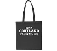 Born in Scotland A Long Time Ago Tote Shopping Gym Beach Bag 42cm x38cm, 10 litres-Small-Black