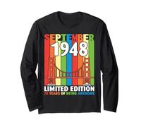 Born in September 1948 Ltd Edition 78 Years of Being Awesome Long Sleeve T-Shirt