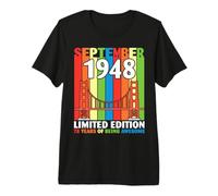 Born in September 1948 Ltd Edition 78 Years of Being Awesome Premium T-Shirt