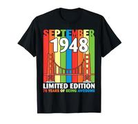 Born in September 1948 Ltd Edition 78 Years of Being Awesome T-Shirt