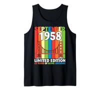 Born in September 1958 Ltd Edition 68 Years of Being Awesome Tank Top