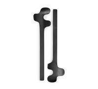 Born In Sweden Leaf salad servers Brushed Black