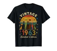 Born In The Sixties Cat Pack 60th Birthday Mid Century T-Shirt