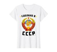Born in The USSR Love Soviet Union Value Graphic T-Shirt, Women, White, S