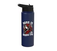 Born in the Wrong Era Quote Vintage Gothic Female Gothic Stainless Steel Insulated Water Bottle