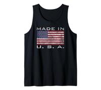 Born in USA Raised in America US Flag Stars and Stripes Tank Top