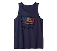 Born in USA Tank Top, Men, Navy Blue, XX-Large