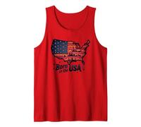 Born in USA Tank Top, Men, Red, XX-Large