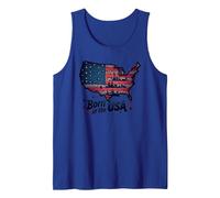 Born in USA Tank Top, Men, Royal Blue, XX-Large