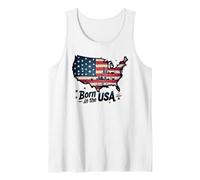 Born in USA Tank Top, Men, White, XX-Large
