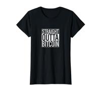 Born Into Bitcoin Digital Currency Typography Value Graphic T-Shirt, Women, Black, L