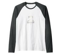 Born Leader: Mountaineer Compass Adventure Inspiration Raglan Baseball Tee, Men, Dark Heather/White, L