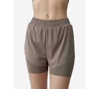Born Living Yoga Bikila Performance Shorts Grey Beige Women - XS