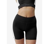 Born Living Yoga Latika Performance Running Shorts Black White Women - L