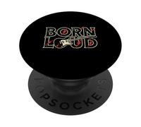Born Loud Rock Music Guitar Vintage ROCK Music PopSockets Adhesive PopGrip