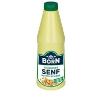 Born Mustard | Original German Thuringia Bratwurst Sauce | Yellow Mustard Slightly Hot For Grilled Sausages | 1000ml - imported by DFB