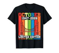Born October 1947 2026 Ltd Edition 79 Years of Being Awesome T-Shirt