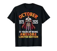 Born October 1975 2026 51 Years of Being Awesome Ltd Edition Value Graphic T-Shirt