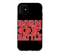 Born Of Battle Patterned Text Soccer 2026 Fan Art Logo Case for iPhone 11