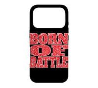 Born Of Battle Patterned Text Soccer 2026 Fan Art Logo Case for iPhone 17 Pro