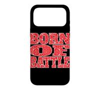 Born Of Battle Patterned Text Soccer 2026 Fan Art Logo Case for iPhone 17 Pro Max