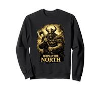 Born Of The North Viking Warrior Norse Design for Men Sweatshirt