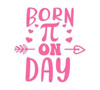 Born on pi Day pi Day Math Science Wall Decals Paster Paper 54.6x57.6cm It Won't Fall Off Pink