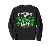 Born On St Patricks Day Birthday Girl Lucky Shamrock Vintage Sweatshirt