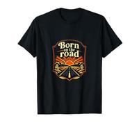 Born on The Road Vintage Biker Badge T-Shirt