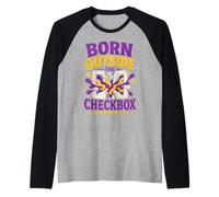 Born Outside The Checkbox Intersex Raglan Baseball Tee