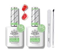 BORN PRETTY 2Pcs Gel Polish Remover for Nails, Professional Gel Nail Polish Remover with Nail File & Scraper, Easily & Quickly Remove in 2-4 Minutes