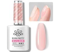 BORN PRETTY Builder Gel 8 in 1, 15ml Nail Builder Strengthener Hard Gel Extension for Holiday Nail Art Design for Girls