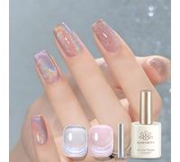 BORN PRETTY Cat Magnetic Eye Gel Nail Polish 15ml Silver Grey Glitter