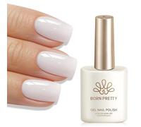 BORN PRETTY Jelly Gel Nail Polish Milky White Translucent Gel Polish 15ml, Long Lasting High Glossy Soak off U V LED Manicure Salon & Home Use
