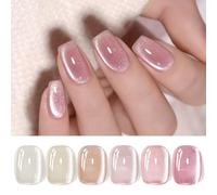 BORN PRETTY Magnetic Gel Nail Polish Set 6 Colours Nude Pink