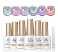 BORN PRETTY Magnetic Gel Nail Polish Set 6 Colours Rainbow
