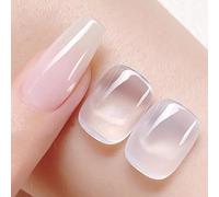 BORN PRETTY Milky White Gel Nail Polish Translucent Jelly Gel Polish 15ml, Long Lasting High Glossy Soak off U V LED Manicure Salon & Home Use