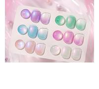 BORN PRETTY Pearl Gel Nail Polish 6 Colours Pink White Blue Purple Shimmer Glitter Gel Polish Soak-Off U V/LED Nails for DIY Manicure Gifts for Women