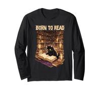 Born Read Cat Library Fantasy Reader Long Sleeve T-Shirt