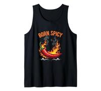 Born Spicy Chili Pepper Hot Sauce Lover Tank Top