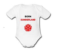 BORN SUNDERLAND PERSONALISED Unique Baby Vest Baby Grow Babygrow Boys Girls UNISEX FOOTBALL