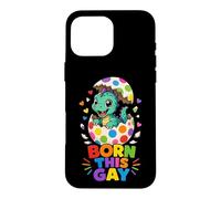 "B'orn This Gay" Dino Hatching Pride Case for iPhone 16 Pro Max