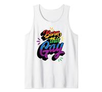 Born This Gay Funny Trendy LGBTQ Pride Cute Queer Aesthetic Tank Top