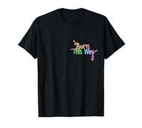 Born this way CSD outfit rainbow vintage retro pride T-Shirt