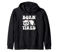 Born Tired Always Nap Time Lazy Sleeping Champion Napping Zip Hoodie